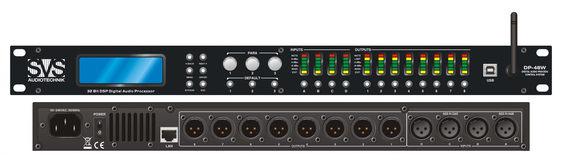 SVS Audiotechnik DP-48W Цифровой процессор: 4 входа 8 выходов в Комсомольске-на-Амуре
