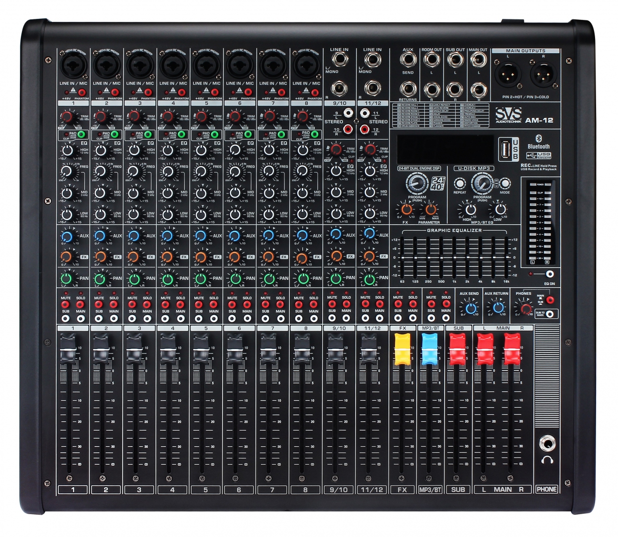 SVS Audiotechnik mixers AM-12 Микшерный пульт аналоговый, 12-канальный в Комсомольске-на-Амуре