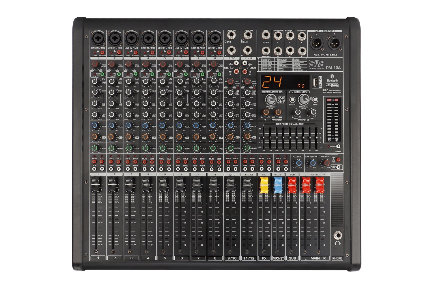 SVS Audiotechnik mixers PM-12A Активный аналоговый микшерный пульт, 12-канальный в Комсомольске-на-Амуре